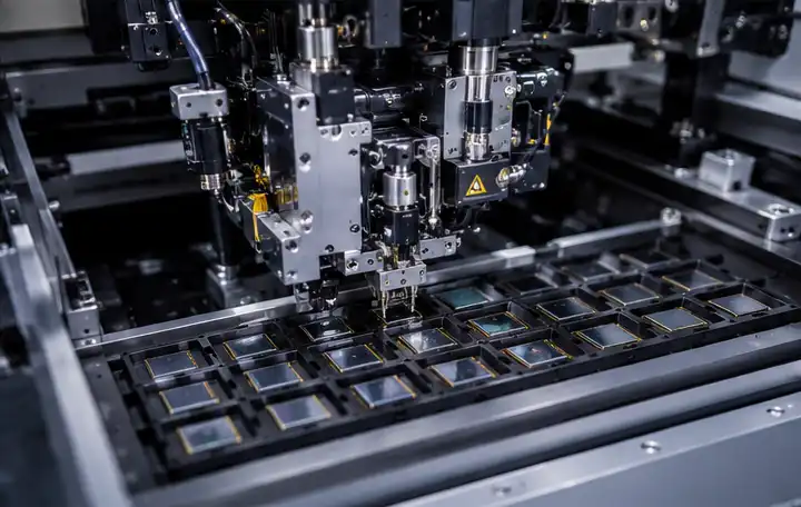 Semiconductor die bonder configuration review with precision handling and vision modules