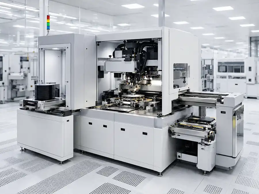 Semiconductor flip chip bonder with precision die placement and substrate handling