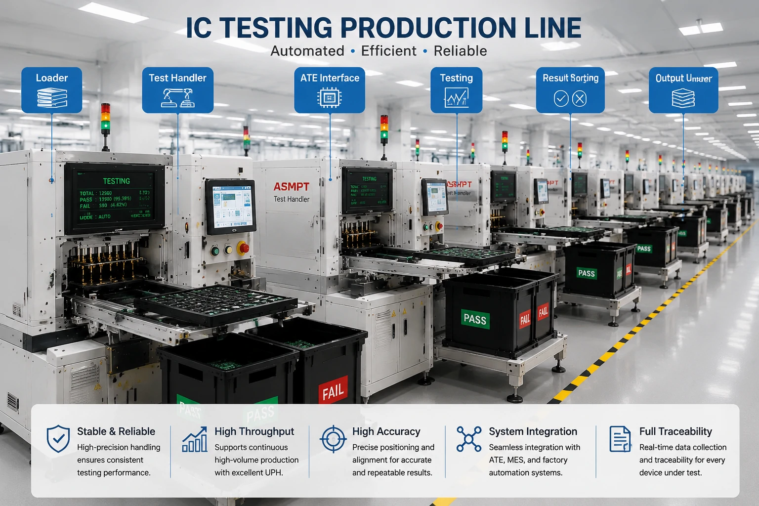 ic testing production line