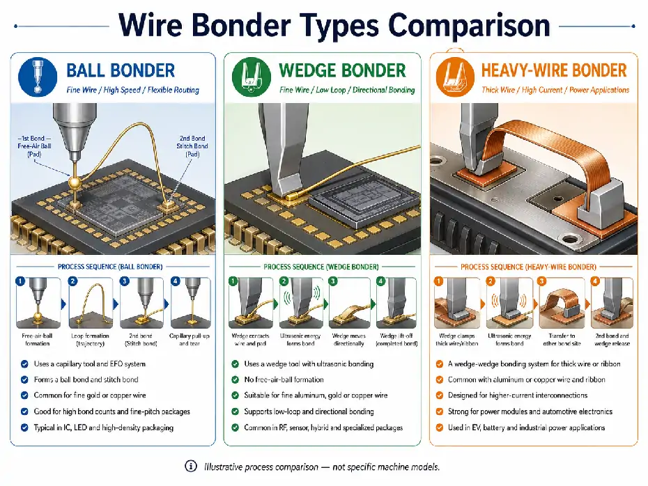 ball wedge heavy wire bonder comparison