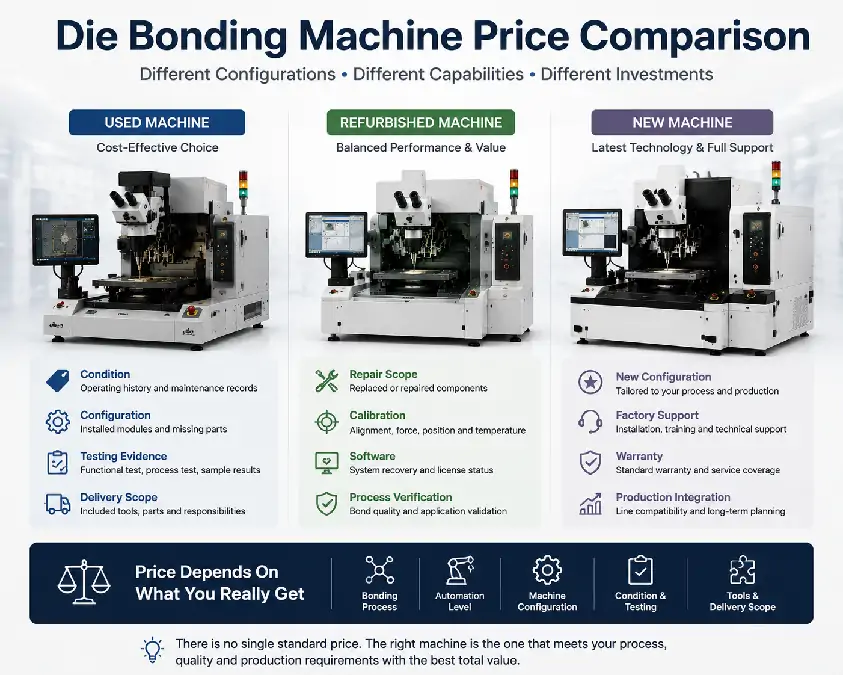 Die Bonding Machine Price: New, Used and Refurbished Cost Factors